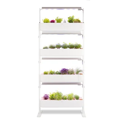 Gourmet INDOOR 4x micropousses - Blanc - vue de face Gourmet INDOOR 4x micropousses - Blanc - vue de face