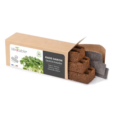 Daikon radish microgreens packaging