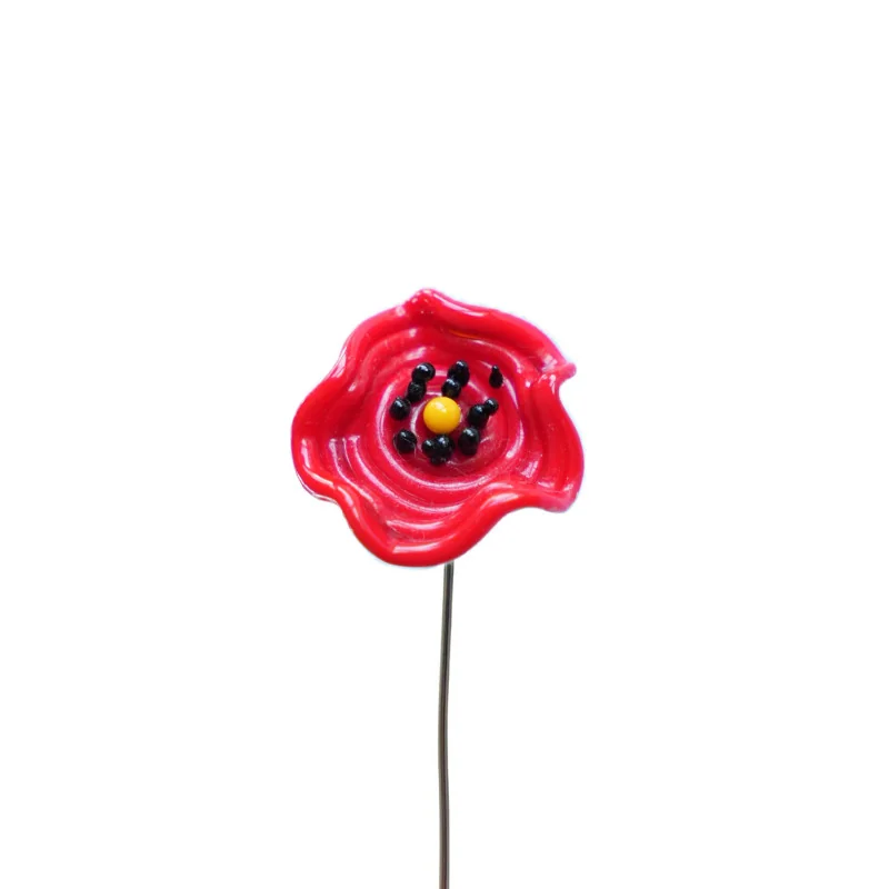 Figurine en verre "fleurs" - fabrication artisanale