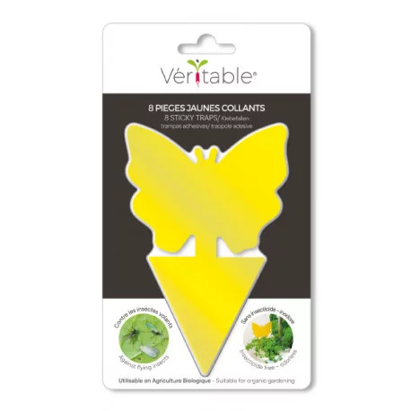 AONAT 58-pièce Attrape Mouche Collant Piege Mouche Jaune Collant Piège À Mouches Conseil,Double Face Jaunes Étanche Anti moucherons Interieur Anti Puceron,Parfait Contre Vermine Balcon 