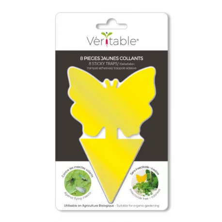 8 yellow butterfly sticky traps against insects