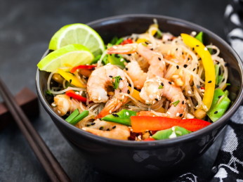 wok crevettes poivrons citron