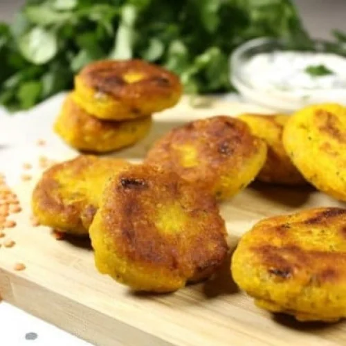 Bouchées de lentilles corail à l'indienne