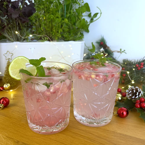 Mojito de Noël à la grenade et à la menthe – Recette festive