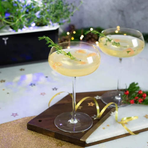 Le cocktail du 31 (Prosecco thym et pamplemousse)